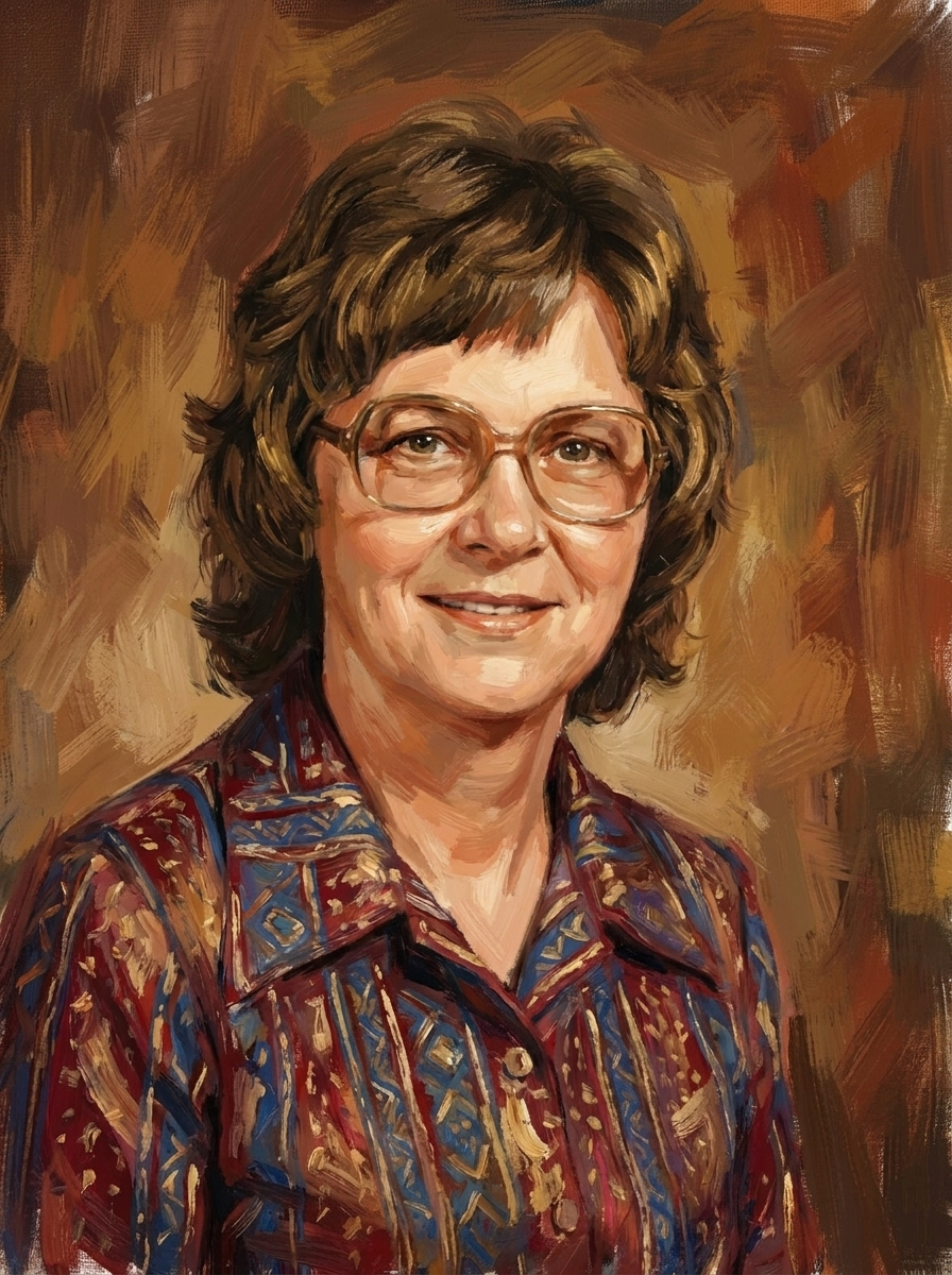 Finished painted memorial portrait